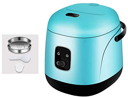 Cuociriso, Cuociriso Elettrico da 1,2 Litri con Cestello per Vapore E Risciacquo, Mini Cuociriso Portatile, Antiaderente, Cottura Rapida 15 Minuti, Riscaldamento, Mantieni al Caldo
