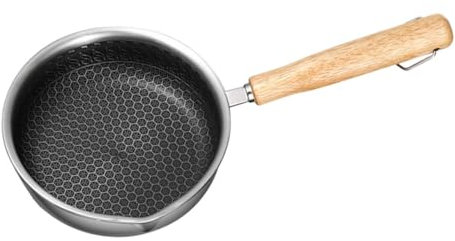 NAMOARLY Edelstahl Bratpfanne Mit Honigwaben Antihaftbeschichtung Leicht Für Induktionsherde Geeignet Für Eier Und Kleine Gerichte Für Outdoor-cooking Und Frühstück