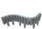 Palisade Rund 2,20m - anthrazit | Beetumrandung, Rasenkante, Beeteinfassung, Gartenpalisade