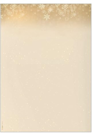 SIGEL DP633 Papier à motif de Noël Golden Christmas Night, 90 g/m², A4, 25 feuilles