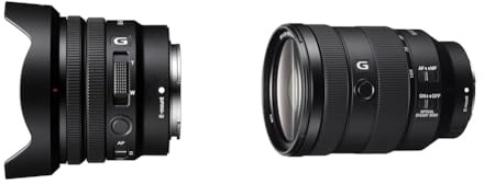 Sony E PZ 10–20 mm F4 G | APS-C-Objektiv mit leistungsstarkem Zoom (SELP1020G), schwarz & FE 24-105mm f/4 G OSS | Vollformat, Standardzoomobjektiv (SEL24105G)