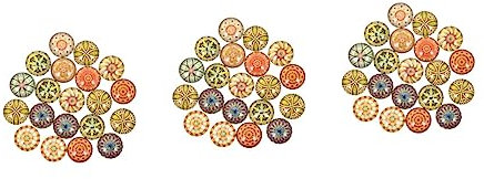 STOBOK 60 STK Glasfleck bunt gemischt Glas-Edelstein-Patches Runde Edelsteinflecken Ersatz Schmuck DIY-Edelstein-Patches DIY Bastelpatch Runde Nudeln Zubehör einstellen 3D Material