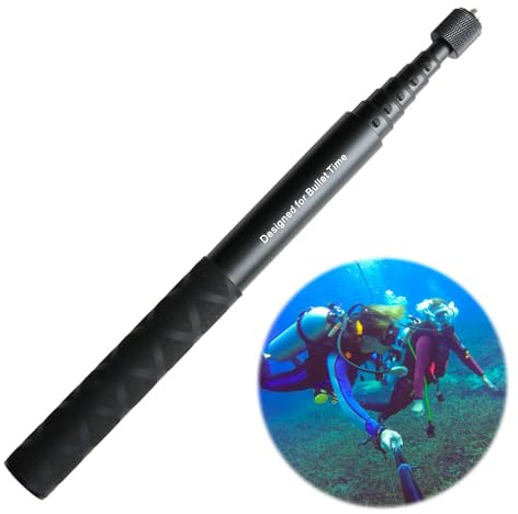 Unsichtbarer Selfie Stick für Action Kameras, Ausziehbar bis 135cm, Aluminium Teleskopstange für ONE RS ONE X2 X3 Hero 12 11 10 9, Handheld Einbeinstativ Pole für Luftaufnahmen