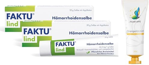 FAKTU lind Hämorrhoidensalbe 2 X 25 g. Sparset inkl. einer hochwertigen Handcreme Marke Faar-Apo