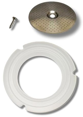 RECAMAT® Pack Junta Silicona & Filtro Ducha & Tornillo Portafiltro Recambio Cafetera Cecotec Cafelizzia 790/890/Pro/Steel/Steel Pro/Steel DUO/Shiny Pro/Fast/Fast Pro Repuesto Duradero Calor
