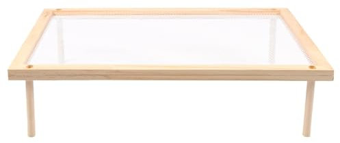 lopituwe Trockenständer aus Holz, gefaltetes Netz, Nudeln, Vanille, Blumen, Kräuter, Nudel Trockenständer, Nudeltrockner, Nudelständer, Trockenständer