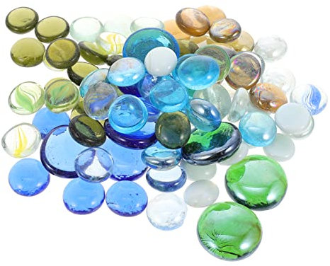 BESPORTBLE Rocas Decorativas De Colores para Acuario Piedras De Vidrio Grava Luminosa