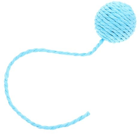 Kisangel Sisal Rope Hanging Cat Balls with Tails Replacement for Indoor Cat Scratching Post Interactive Chewing Toys for Kittens