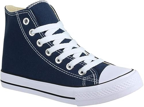 Mens Slip On Lace Up High Top Canvas Summer Trainers Pumps Sneakers Men Casual Comfy Shoes 6-11 (Navy, UK Footwear Size System, Adult, Men, Numeric, Medium, 9)