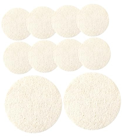 TOVINANNA 10pcs Loofah Gesichtsschrubbenpolster Gesichtsschwämme Gesichtsschwämme Peeling Loofah Schwammpolster Loofah Spongepads Gesichtsbehörde Peeling