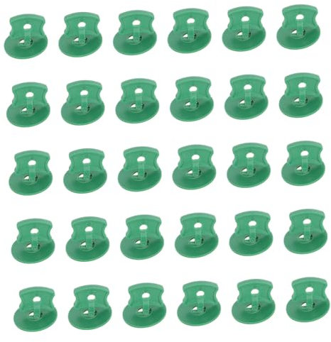 BESTonZON 50stücke Gewächshausschnalle Gartenschnalle Gewächshaus-befestigungsschnalle Pflanzenverbinder Kunststofschnalle Leuchtend Grüne Befestigungsschnallen Für Innen Und
