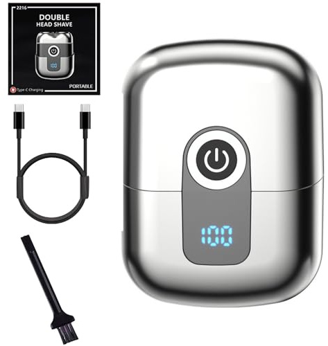 Mineup Mini Afeitadora Eléctrica, Maquinilla De Afeitar Eléctrica Para Hombres, Afeitadora Eléctrica De Viaje, En Seco Y En HÚmedo, USB Afeitadora Recargable, Apta Para El Hogar Y Los Viajes