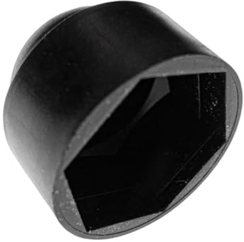 Kupolmutteröverdrag i plast (polyeten) skruvskydd med sexkantshuvud, för skruvar, muttrar och bultar – M18 – svart – 50 st - Plastic Hardware Store