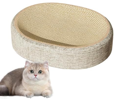 Katzenkratzbrett - Karton Katzenbett | | für große Katzen | Wellpappe für Indoor Katzen | Kratzpappe Sisal Gewebtes Kätzchenbett für Möbel