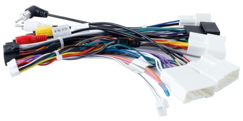 Hoite Kit de câblage radio de remplacement, adaptateur stéréo Android ISO 16 broches avec connecteur USB, antenne, câble RCA, sans Canbus