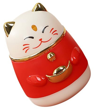 Angoily Porte-Cure-Dents Distributeur De Cure-Dents De Cuisine Motif Chat pour Une Décoration Esthétique Porte-Cure-Dents en Forme De Chat Porte-Cure-Dents Mignon Doré en