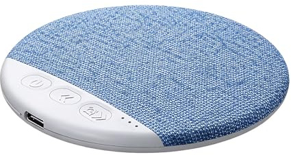 AOUZOVLI Haut Parleur Oreiller, Enceinte Oreiller, Haut Parleur d'oreiller, Minuteur À 3 Étapes, Qualité Sonore HiFi, Bruit Blanc Intégré, Mini Et Portable (Bleu)