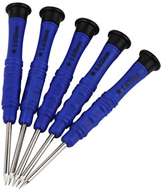 5 x Mini-Schraubendreher Pentalobe P2, 0,8 mm, 5-Punkt, für iPhone 5S, 6, 6S Plus, 7, 7Plus, 8 x Reparaturwerkzeuge