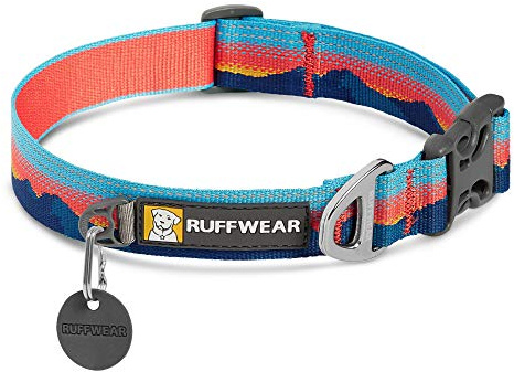 RUFFWEAR Crag Hundehalsband, Reflektierendes und Bequemes Halsband für den Täglichen Gebrauch, Sonnenuntergang, 51–66 cm