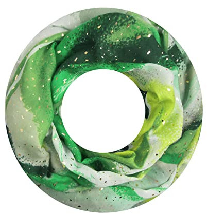 Majea Damen Loop Schal Schlauchschal Halstuch (880020) (grün 32)