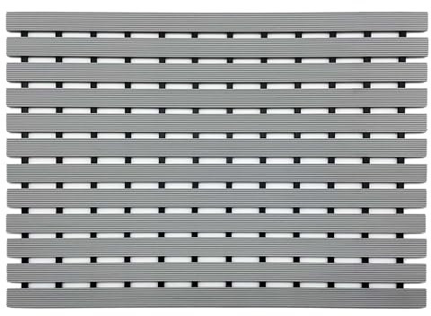 Nicoman Shower Drying Mat Non-Slip Bath Drainage Matt Slatted Duckboard Design| GREY - (61x43cm / 24x17 inches)