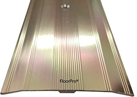 61mm Wide Carpet Metal Cover Trim Door Bar Threshold - Transition Threshold Strip - Metal Plate Covers Flooring Gaps - Bronze/Copper Colour