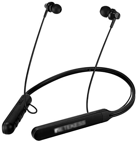 ZXNQ FM Radio, Oreillette Sport Bluetooth sans Fil, Batterie Rechargeable et Affichage Numérique, Convient pour Marcher