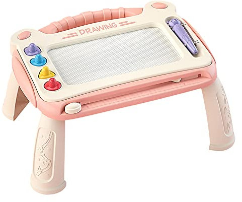 ikasus Pizarra magnética para niños con 4 sellos magnéticos y bolígrafo magnético borrable, multicolor, pizarra mágica para niños mayores de 3 años