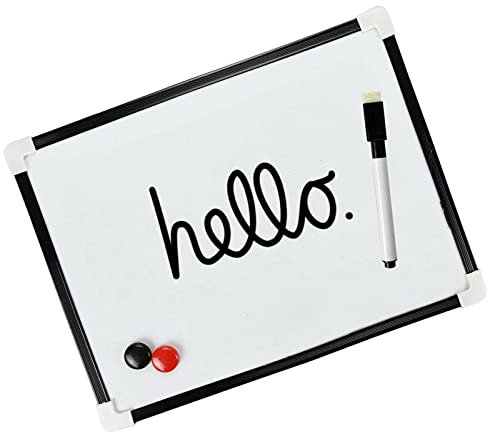 Mini pizarra blanca magnética A4 de 29,5 cm, pizarra de notas portátil para pared de cocina, rotulador con borrador, imanes redondos, perfecto para escribir instantáneamente, notas y notas extraíbles