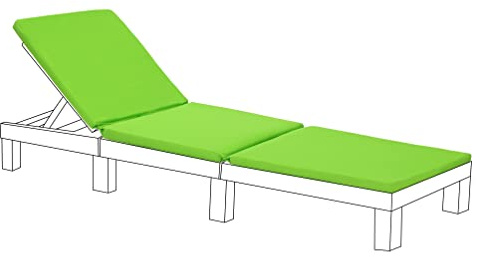 Gardenista Rembourrage de Remplacement pour transat de Jardin pour Allibert Keter Daytona | Coussin de transat en rotin inclinable pour Meubles de Patio | Résistant à l'eau et léger (Chaux)