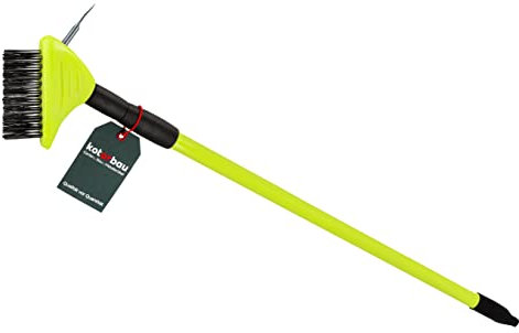 KOTARBAU® Spazzola per Giunti per Pietre da Pavimentazione con Manico Telescopico 80-140 cm Spazzola in Acciaio Pulitore per Giunti Raschietto per Giunti Spazzola per Erbacce Spazzola Metallica