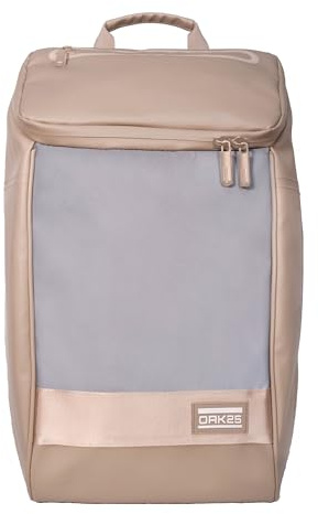 OAK25 Rucksack Damen & Herren Beige - Daybag - Reflektierender Fahrradrucksack - Hohe Sichtbarkeit & Sicherheit - Fahrrad Daypack mit Laptop Fach - Wasserabweisend