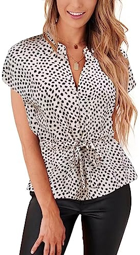CiCiBird Womens Button Down Blouses Casual Peplum Summer Tops Dressy Chiffon Work Blouse Floral22 XL
