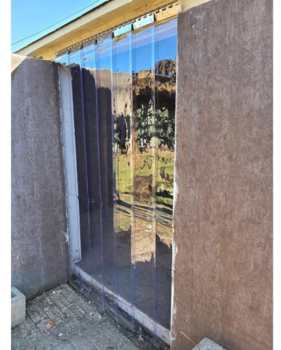 Streifen-Türvorhang-Set, Durchsichtiger PVC-Vorhangstreifen, Kunststoffstreifen-Türvorhang, Lager-, Kühlraum-, Kühl- Und Metzgerei-Industrievorhang ( Farbe : Hellgrün , Größe : 0.9x2.5m/6pcs )