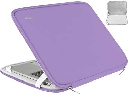 14 inch Laptop Case, Shockproof Protective Computer Sleeve Flip Cover Briefcase Carrying Bag Compatible with 14 HP, Lenovo, Asus, Acer, Notebook, Chromebook Computer, Light Purple