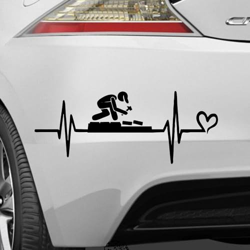 Rakelfix Steinsetzer Strassenbau BAU Handwerker Strassenbauer Herzschlag Hobby Aufkleber Sticker Größe&Farbe wählbar Autoaufkleber