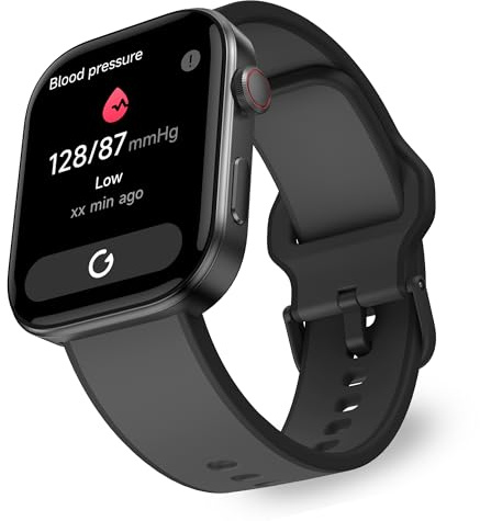 OCTANDRA Beyond VeryFit Smart Watch for Men Women 1.99 AMOLED Screen AI Voice 3ATM Fitness Tracker Watch Heart Rate/Blood Pressure/Oxygen Saturation/Stress/Step/Sleep Monitor (GTX12) (Black & Grey)