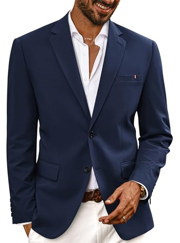 PJ PAUL JONES Blazer Casual Elegante da Uomo vestibilità Regolare Giacca Leggera Slim Fit Indigo Blue M