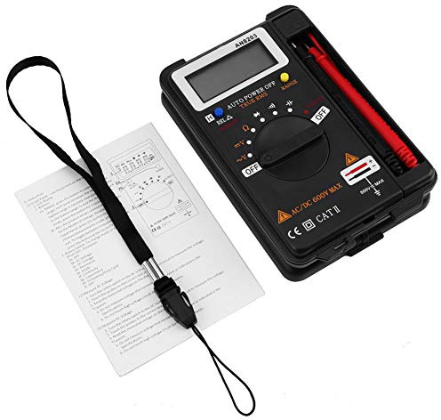 Multimeter, AN8203 Digital Multimeter, Autoranging AC DC Voltmeter Ohm Meter Tester LCD Display 4000 Counts, Multi Testers
