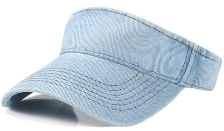 YAMEE Visoren Cap Damen Denim Sonnenschutz,Sonnenblende Damen Mode Atmungsaktiver,Sonne Hut Herren Casual,Visor Cap