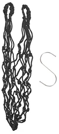 Gatuida Futterbeutel Meerschweinchenkäfig Hühnchenspielzeug Vogelnest Hühnchen-leckerli Für Hühner Vogelbarsch Taube Käfige Für Meerschweinchen Hamsterfutter Entenspielzeug Hahn Seil Black