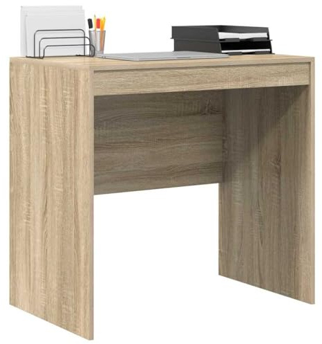 vidaXL Schreibtisch Sonoma-Eiche 80 x 50 x 76 cm | Klar und modern mit einfachen Linien, Robust und hochwertig aus Holz für lange Nutzung, Ideal zum Schreiben und Lernen