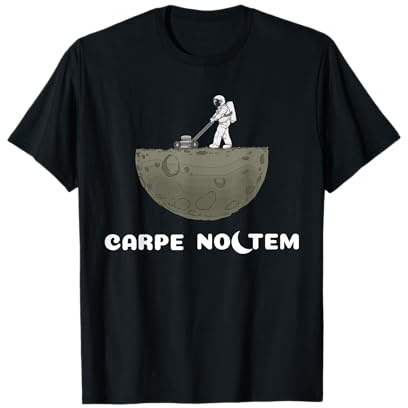 Carpe Noctem – Seize the Night Owl Moon Astronauta Gift Latin Camiseta