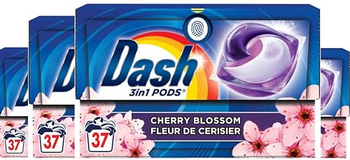 Dash 3in1 PODS Waschmittelkapseln Kirschblüte – 4 x 37 Waschgänge – Vorteilspack