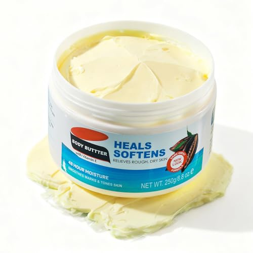 KöRper-Feuchtigkeitspflege,Body Butter Mit Vitamin E,Butter,Sheabutter,Reichhaltige Feuchtigkeitspflege FüR Den Ganzen KöRper,SchüTzt Vor Trockenheit,Intensiv Pflegend FüR Trockene Haut
