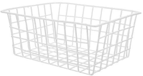 COLLBATH Organisateur de Congélateur Coffre en Fil de Fer Blanc 28X215X12 CM Bac à Fruits et Légumes Robuste Panier de Congélation pour Rangement Alimentaire Domestique