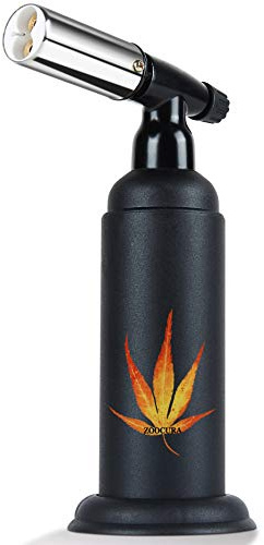 Big Butane Torch, Zoocura Refillable Industrial Butane Torch Adjustable Single Flame Blow Torch with Child Safety Lock Multipurpose for Soldering Baking Welding DIY Crafts (Butane Gas Not Included)