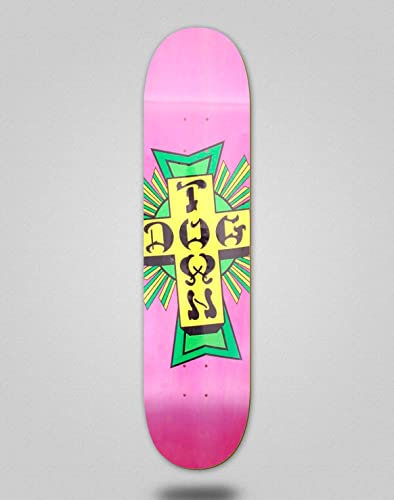 Dogtown Monopatin Skateboard Deck Street Cross Logo 7.875 Pink