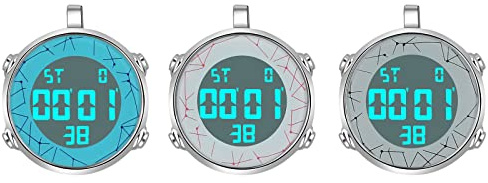 JewelryWe Män kvinnor digital klämma klocka mini microlight klocka ryggsäck spänne bälte bricka klocka för bergsklättring läkare sjuksköterskor kockar, 3 stycken kedja
