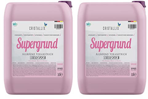 BAU DISCOUNT Cristallix Supergrund Tiefengrund 20l Tiefgrund Grundierung Innen Wand Decke Boden Atmungsaktiv Wohnbereich